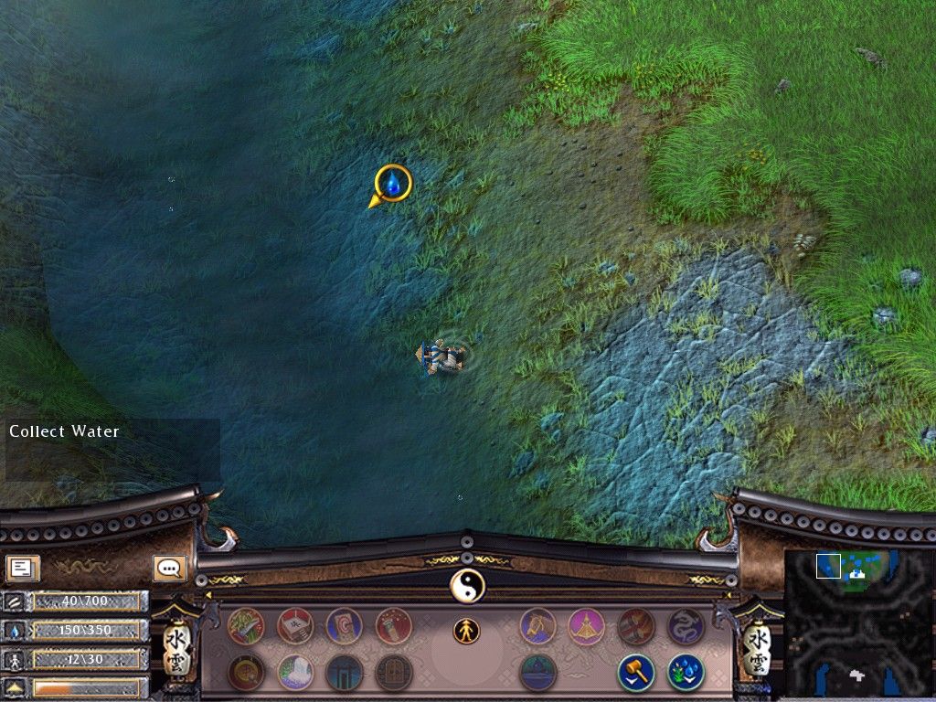 Battle Realms (Windows) screenshot: ... and collect water, so we can build something.