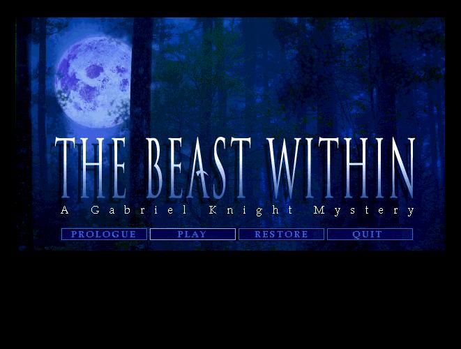 The Beast Within: A Gabriel Knight Mystery (Windows) screenshot: Title Screen