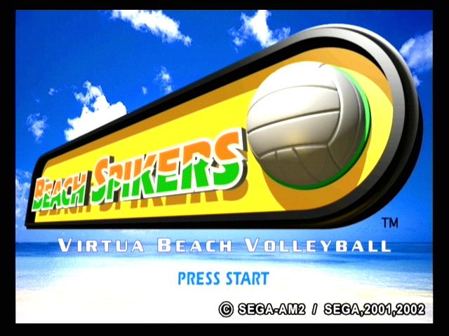 Beach Spikers: Virtua Beach Volleyball (GameCube) screenshot: Title screen