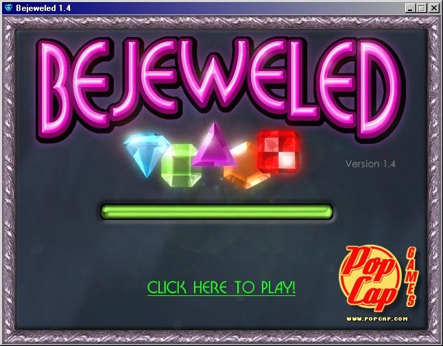 Bejeweled: Deluxe (Windows) screenshot: Title screen