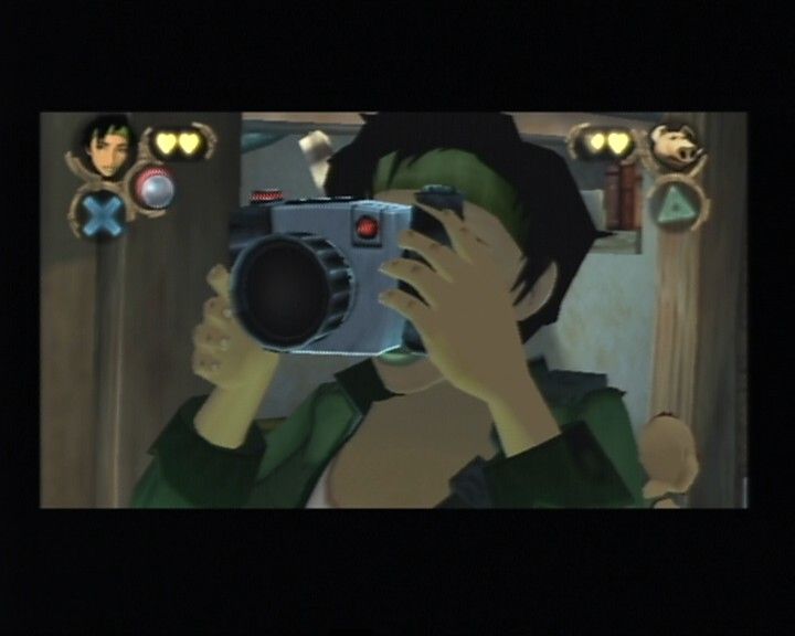 Beyond Good & Evil (PlayStation 2) screenshot: Sometimes the truth is the most powerful weapon, and Jade's gladly aiming at one.
