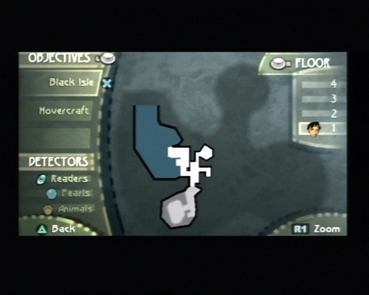 Beyond Good & Evil (PlayStation 2) screenshot: Checking out the map and your mission objectives.