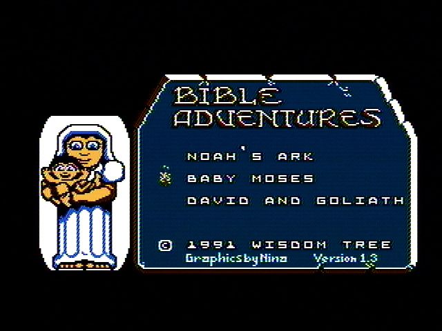 Bible Adventures (NES) screenshot: Title screen