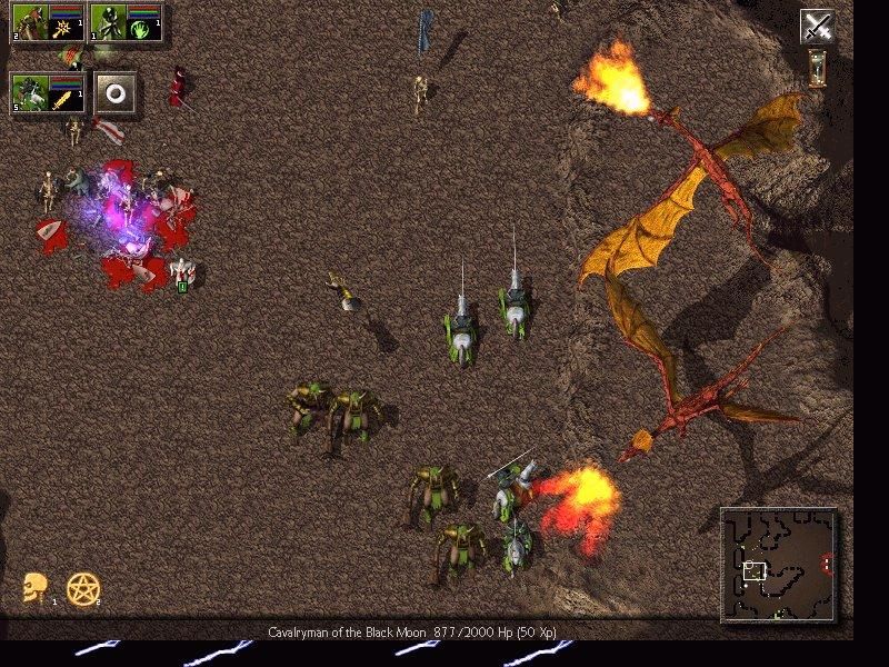 Black Moon Chronicles (Windows) screenshot: Having a little Dragon-trouble
