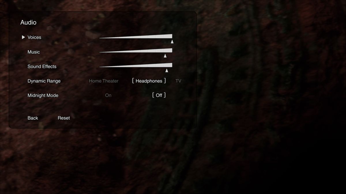 The Last Guardian (PlayStation 4) screenshot: Game options