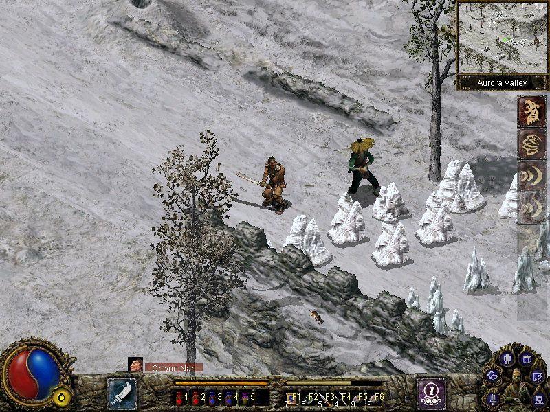 Blade & Sword (Windows) screenshot: Occasionally an NPC join forces with the player for a short time.