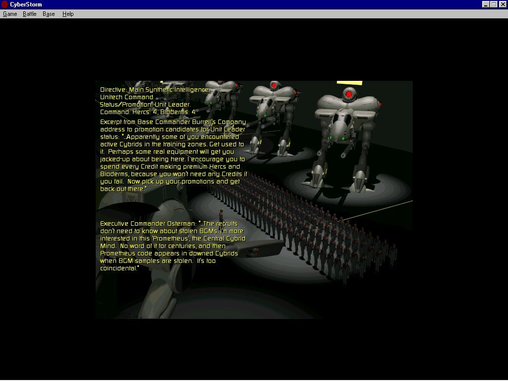 MissionForce: CyberStorm (Windows) screenshot: Promotion