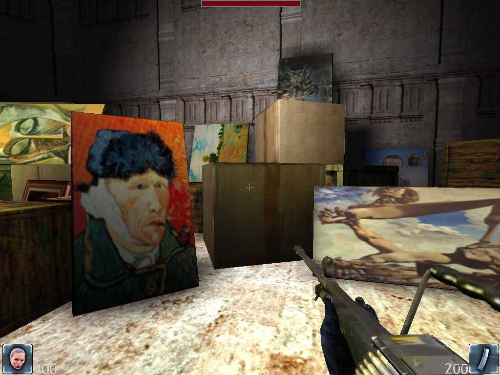 Codename: Nina - Global Terrorism Strike Force (Windows) screenshot: Why do evil terrorists always seem to horde works of art in their lairs?