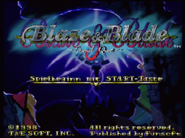 Blaze & Blade: Eternal Quest (Windows) screenshot: Title screen