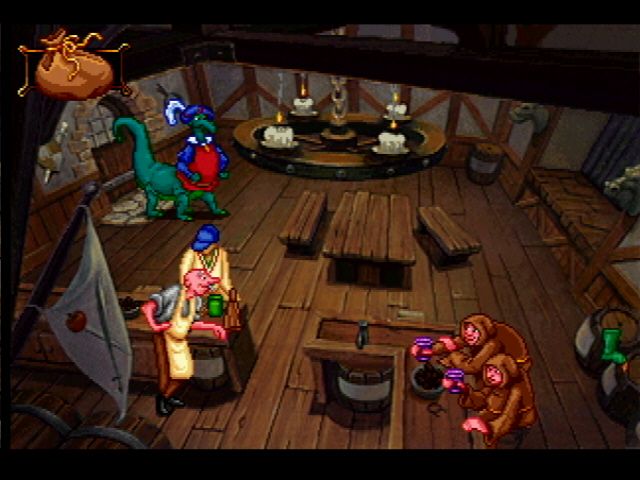 Blazing Dragons (PlayStation) screenshot: Drunk Monks