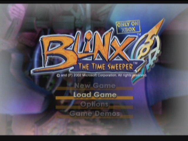 Blinx: The Time Sweeper (Xbox) screenshot: Main Menu