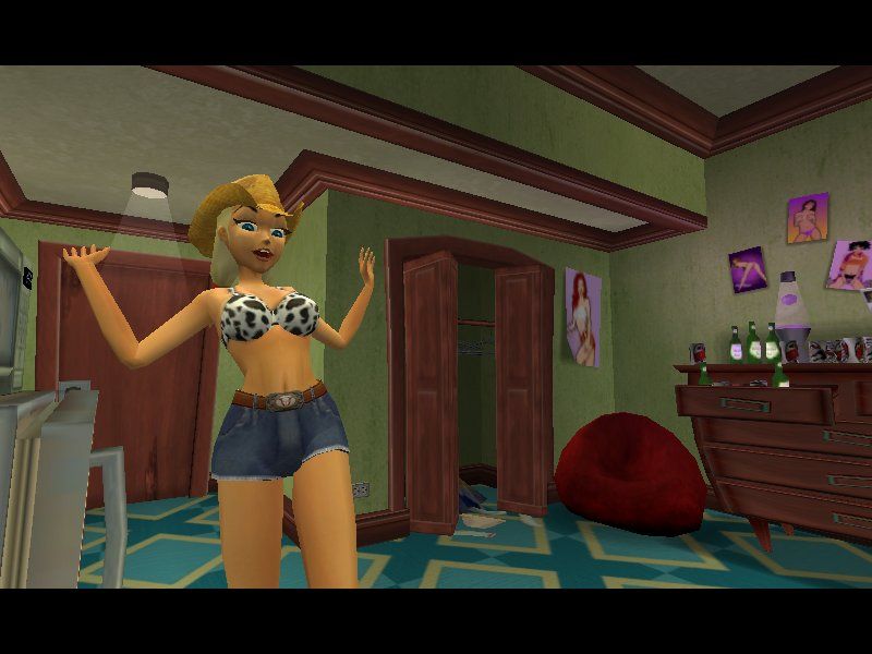 Leisure Suit Larry: Magna Cum Laude (Uncut and Uncensored!) (Windows) screenshot: Sally Excited