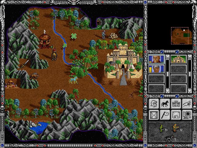 Heroes of Might and Magic II: The Price of Loyalty (Windows) screenshot: First mission in the Price of Loyalty campaign.