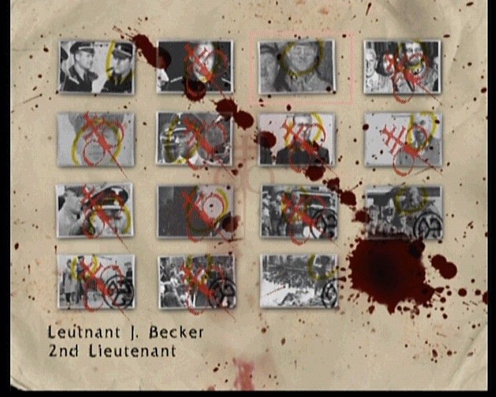 BloodRayne (Xbox) screenshot: Checking the list of to-do victims.