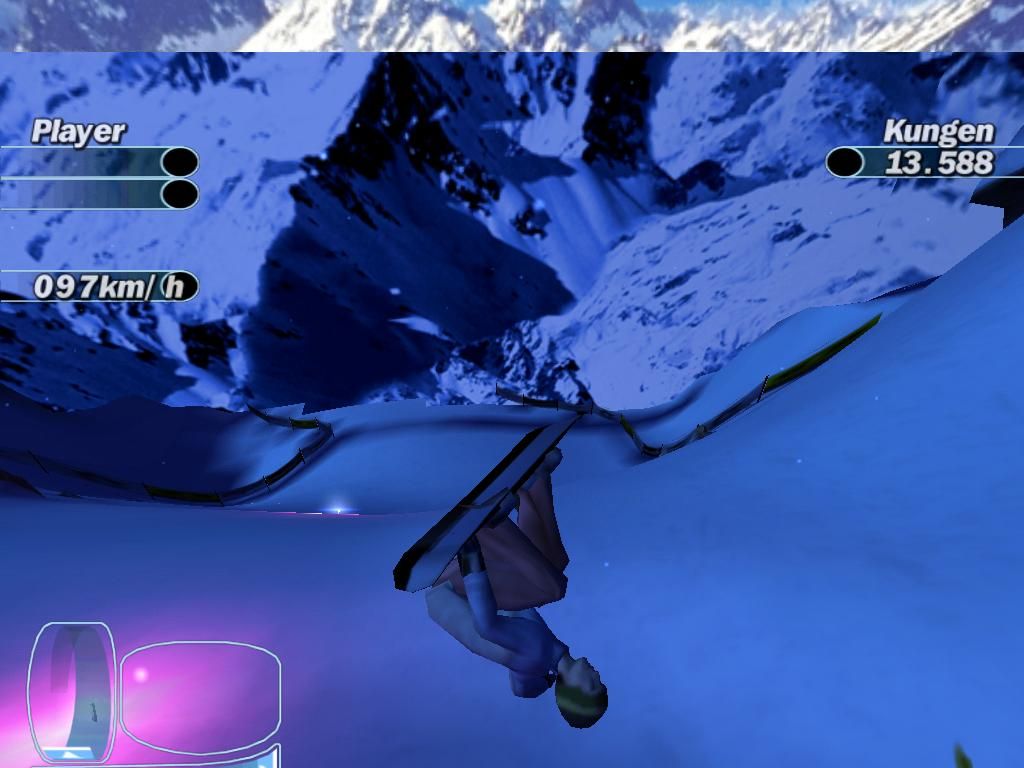 Boarder Zone (Windows) screenshot: Big air competition at night