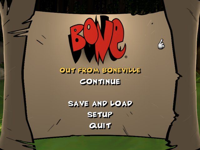 Bone: Out from Boneville (Windows) screenshot: Main Menu