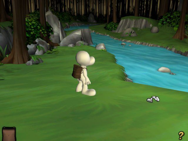 Bone: Out from Boneville (Windows) screenshot: Bone needs to cross the river