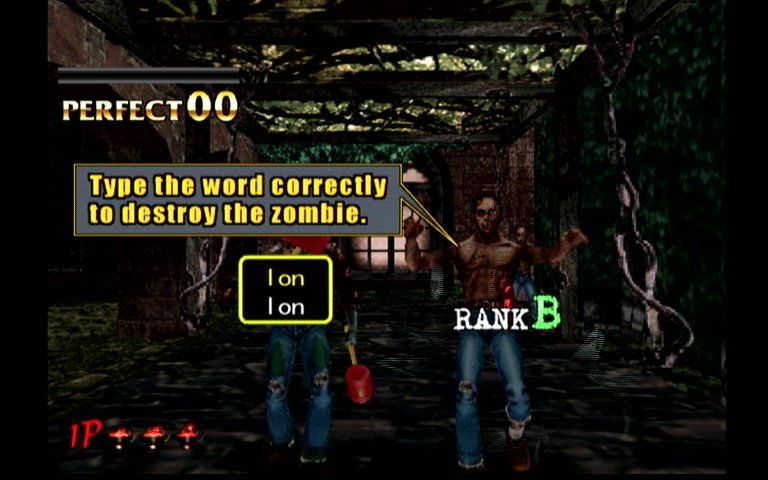 <small>The Typing of the Dead (Dreamcast) screenshot:</small><br> How to Play, Part 2