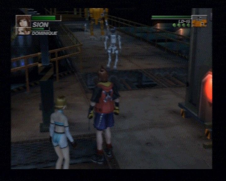 The Bouncer (PlayStation 2) screenshot: Protecting Dominique.