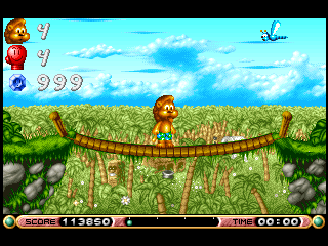Brian the Lion Starring In: Rumble in the Jungle (Amiga) screenshot: Tribal Secret (AGA Version)