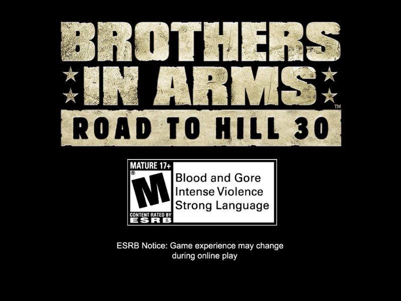 Brothers in Arms: Road to Hill 30 (Windows) screenshot: Title screen.