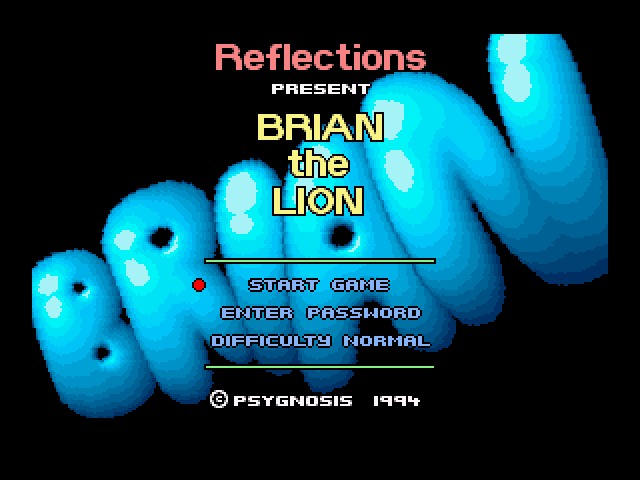 Brian the Lion Starring In: Rumble in the Jungle (Amiga) screenshot: Options (ECS Version)