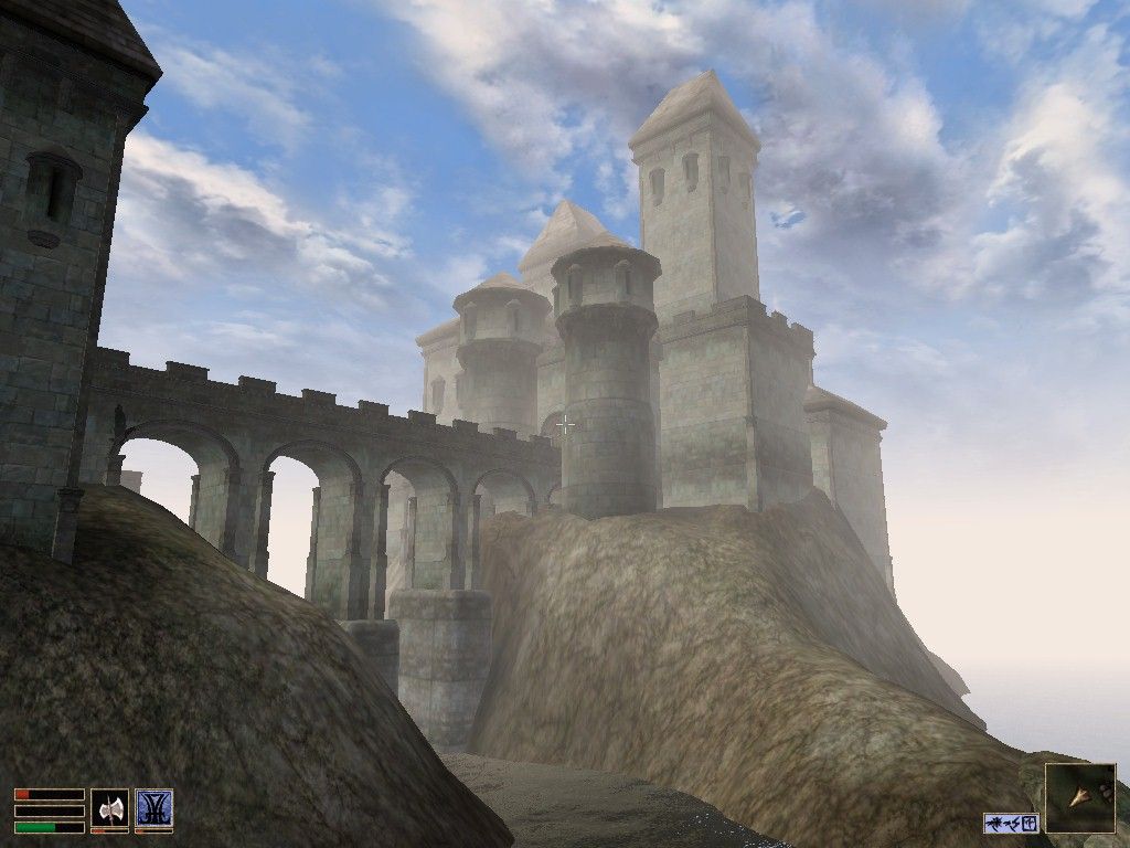 The Elder Scrolls III: Morrowind (Windows) screenshot: Arrived at fort Ebonheart