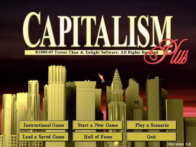 Capitalism Plus (Windows) screenshot: Main Menu