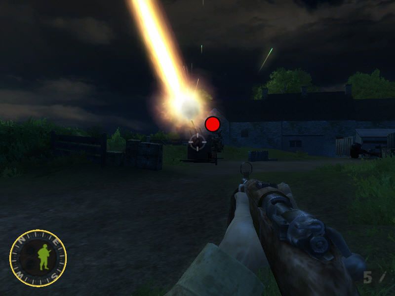 Brothers in Arms: Road to Hill 30 (Windows) screenshot: I must disable that AA Gun.