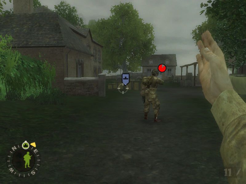 Brothers in Arms: Road to Hill 30 (Windows) screenshot: Squad will follow your orders.