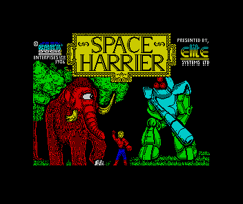 Space Harrier (ZX Spectrum) screenshot: Loading picture