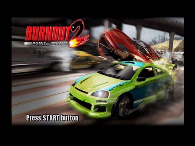 Burnout 2: Point of Impact (PlayStation 2) screenshot: Title Screen