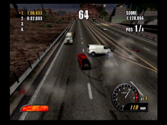 Burnout 2: Point of Impact (PlayStation 2) screenshot: Crash Replay