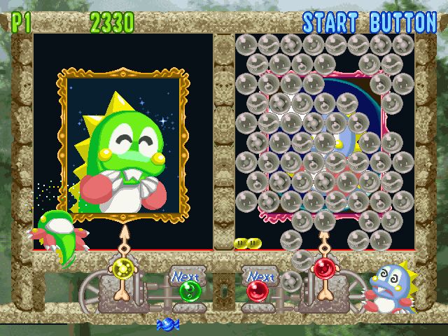Bust-A-Move 4 (Windows) screenshot: You win the battle if your opponent's screen is full