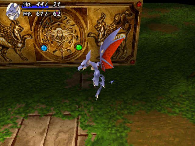 Threads of Fate (PlayStation) screenshot: The gargoyle puzzle
