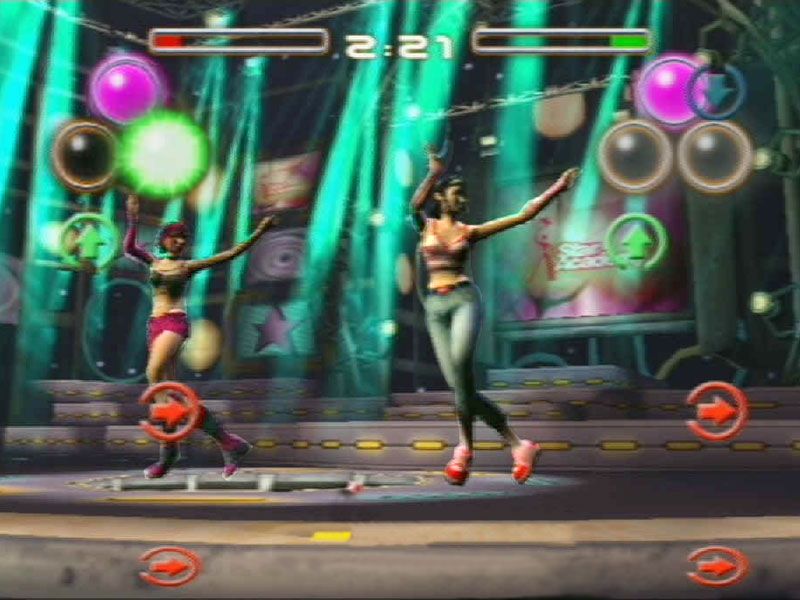 Fame Academy: Dance Edition (PlayStation 2) screenshot: One player versus another