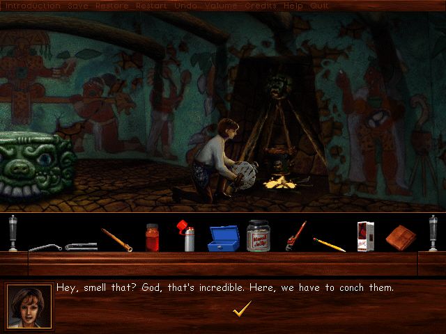 Callahan's Crosstime Saloon (DOS) screenshot: Making chocolate