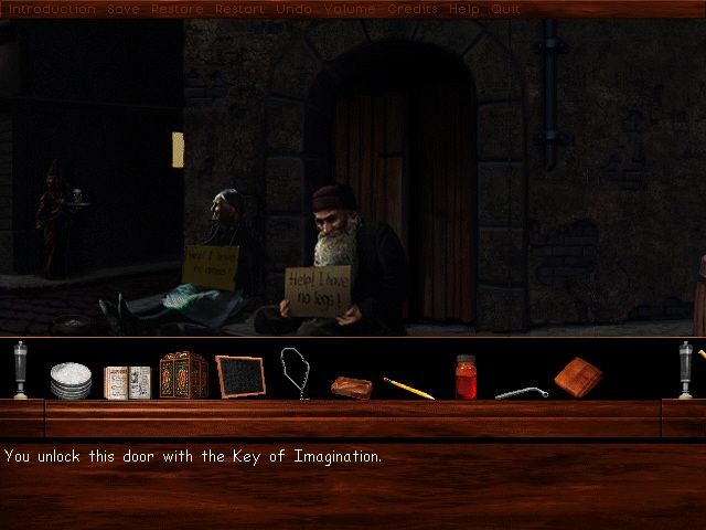 Callahan's Crosstime Saloon (DOS) screenshot: If you don't have a key...