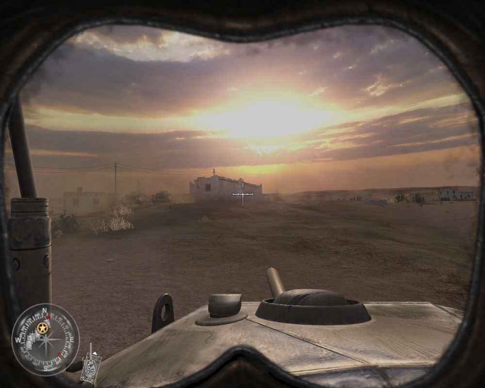 Call of Duty 2 (Windows) screenshot: A tank ride.