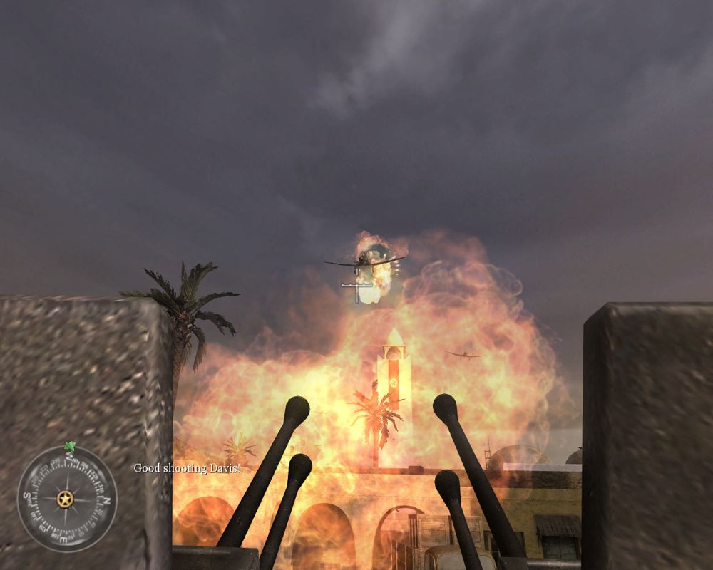 Call of Duty 2 (Windows) screenshot: The AA-Gun.