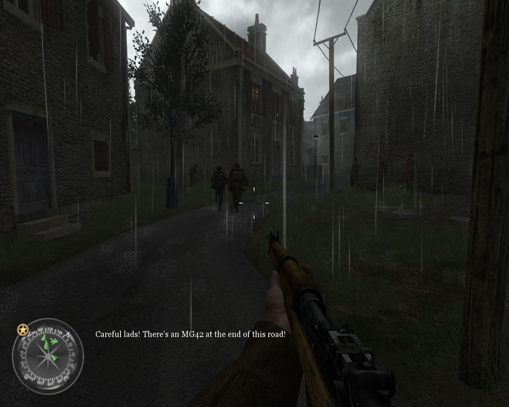 Call of Duty 2 (Windows) screenshot: Beware of MG42.