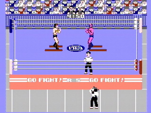Pro Wrestling (NES) screenshot: Starting a match
