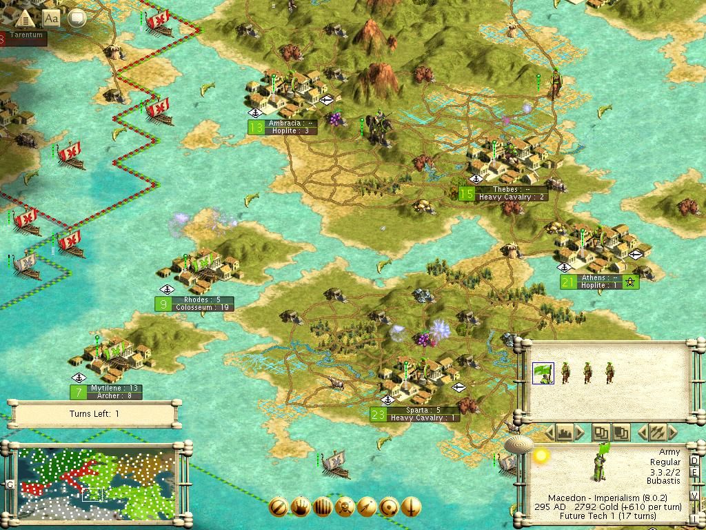 Sid Meier's Civilization III: Conquests (Windows) screenshot: The Rise of Rome scenario