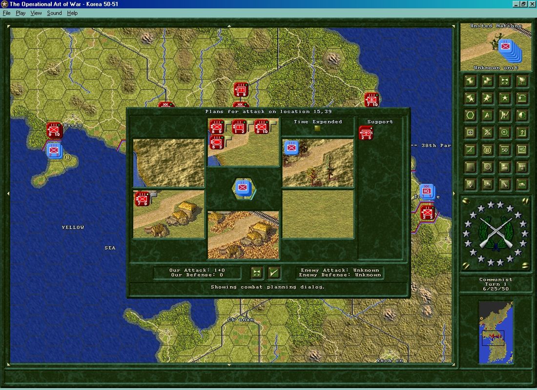 The Operational Art of War: Century of Warfare (Windows) screenshot: Planning an attack
