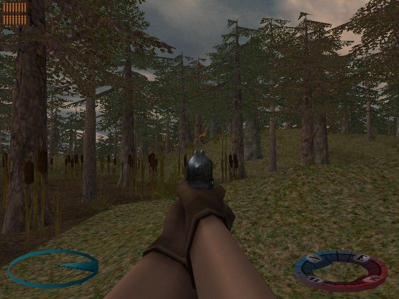 Carnivores 2 (Windows) screenshot: As it would be in real life, the little devils are remarkably hard to peg at a distance.
