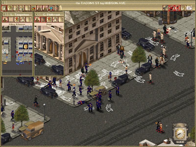 Gangsters: Organized Crime (Windows) screenshot: mass murders on the street