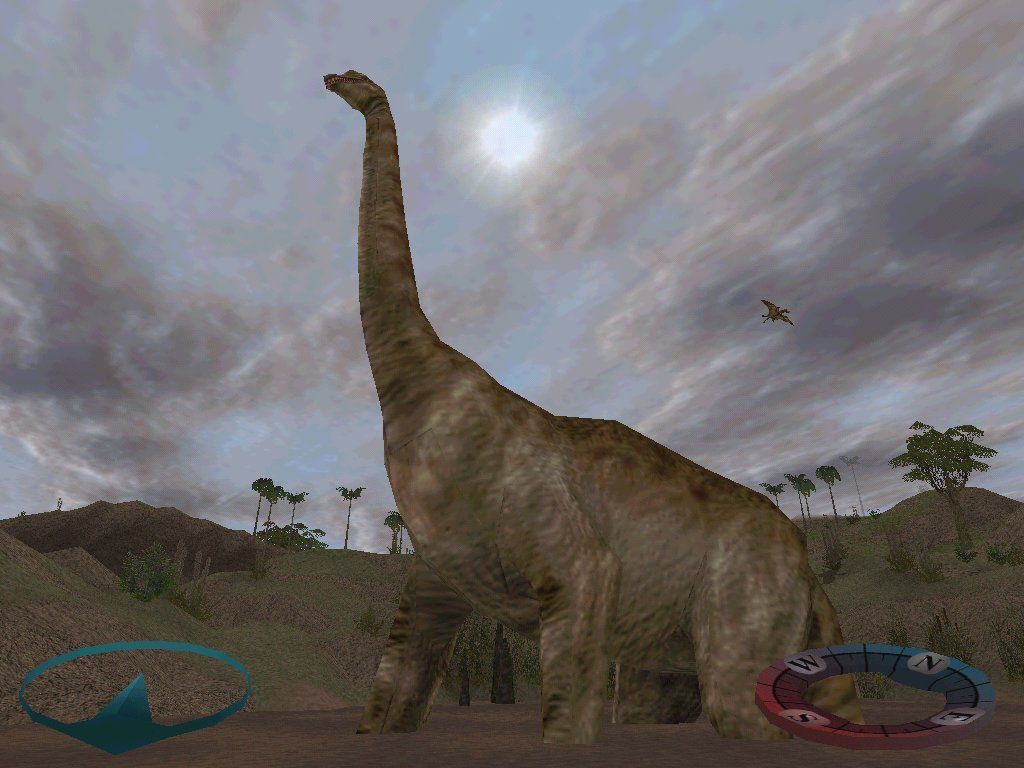 Carnivores 2 (Windows) screenshot: The majestic brachiosaur, the only dinosaur you cannot harm