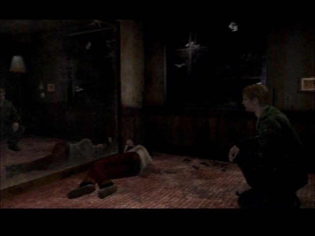 Silent Hill 2: Restless Dreams (PlayStation 2) screenshot: Second encounter with Angela, in an apartment room... you'll run into same characters over and over again, those few that are as crazy as you to come in here, anyway