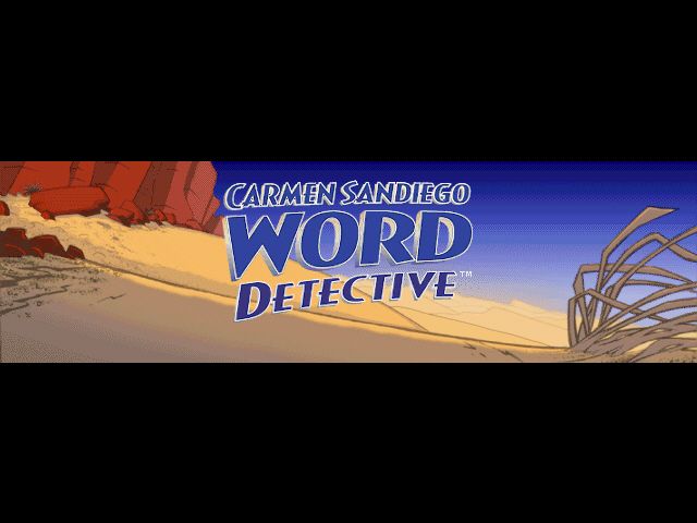 Carmen Sandiego Word Detective (Windows) screenshot: Title Screen
