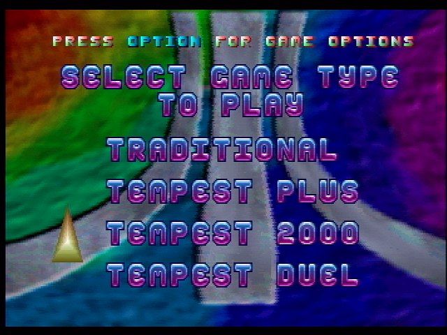 Tempest 2000 (Jaguar) screenshot: Main Menu